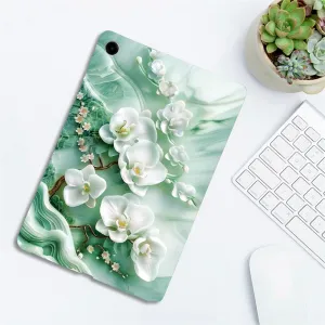 ART TPU Ochranný kryt pre Samsung Galaxy Tab A11+ JADE FLOWER