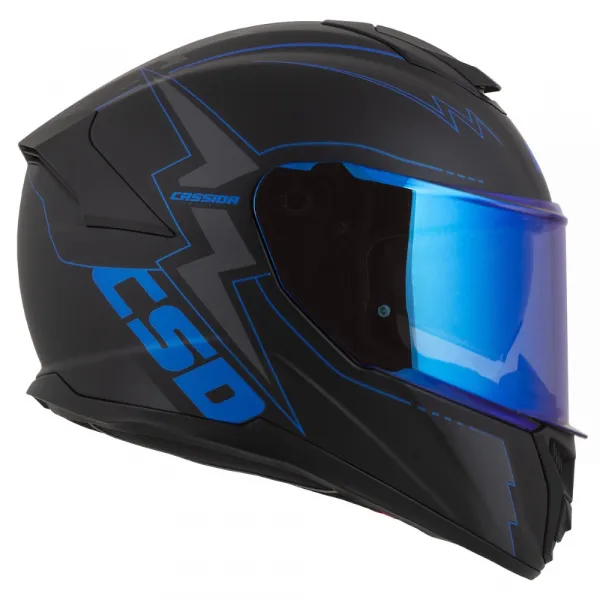Cassida Integral GT 2.1 Flash čierna matná/metalická modrá/tmavo šedá S (55-56)