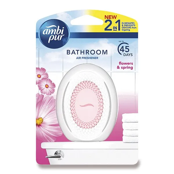 Ambi Pur Bathroom Flowers & Spring, Nepretržitý Osviežovač Vzduchu, 1 Kusov