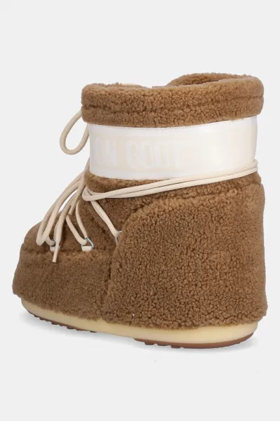 Nízke zimné topánky MOON BOOT MB ICON LOW FLEECE-M047 CAMEL