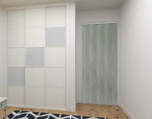 Skladacie dvere 001P imitácia betónu 90 cm