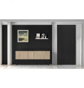 Skladacie dvere 004 08 čierny dub 80 cm
