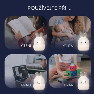 Zopa nočné silikónové svetlo zajačik M