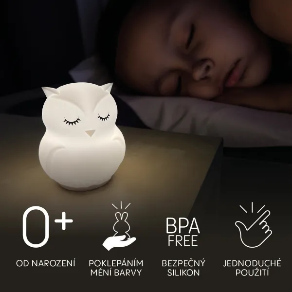 Zopa nočné silikónové svetlo zajačik M