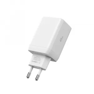 Tech-Protect NC45W GaN sieťová nabíjačka 2x USB-C 45W + kábel USB-C, biela