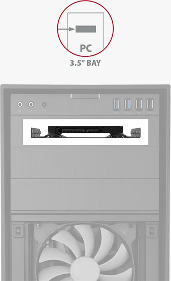 AXAGON RHD-125S, kovový rám pre 1x 2.5" HDD/SSD do 3.pozícia 5", sivá