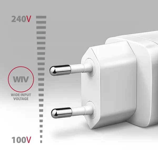 AXAGON ACU-DPQ65W, GaN nabíjačka do siete 65W, 3x port (USB-A + dual USB-C), PD3.0/QC4+/PPS/Apple, biela