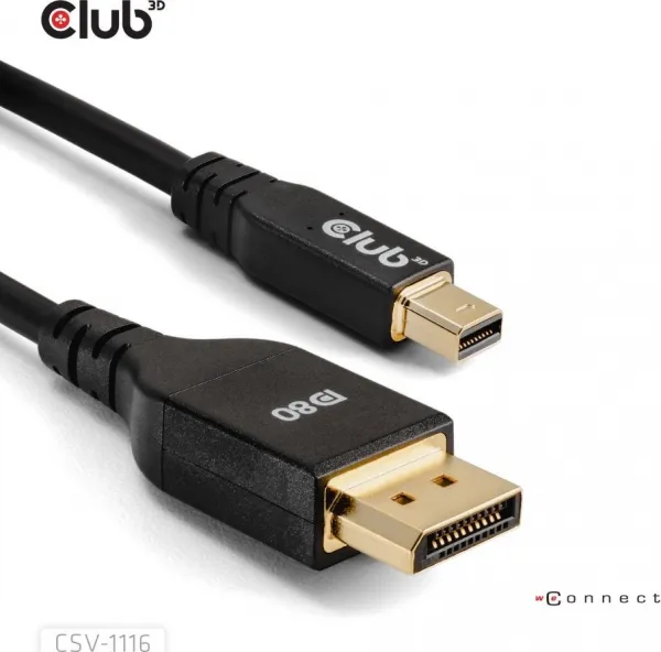 Club 3D Club3D Kabel MiniDisplayPort na DisplayPort 2.1 Certifikovaný, Oboustranný, 10K60Hz, DSC1.2, UHBR10, 1m