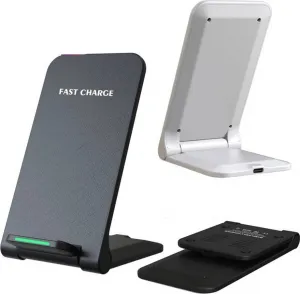 1stCOOL bezdrátová QI nabíječka H18, skládací stojánek, USB-C, bílá