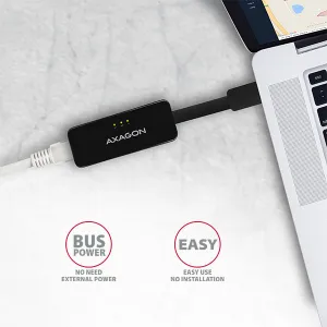 AXAGON ADE-XR, USB 2.0 - Fast Ethernet sieťová karta, auto inštal, čierna