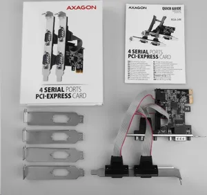 AXAGON PCEA-S4N, PCIe radič - 4x sériový port (RS232) 250 kbps, vrátane. LP