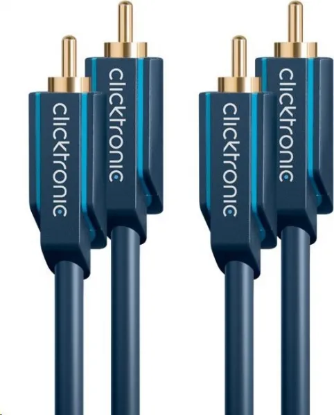 PremiumCord Kábel ClickTronic HQ OFC 2x Cinch - 2x Cinch RCA, M/M, 10 m