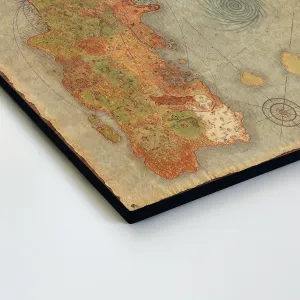 Drevená mapa sveta Azeroth - World of Warcraft