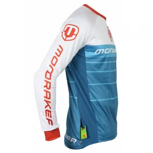 Pánsky cyklistický dres s dlhým rukávom MONDRAKER Enduro Trail Jersey long, petrol white red