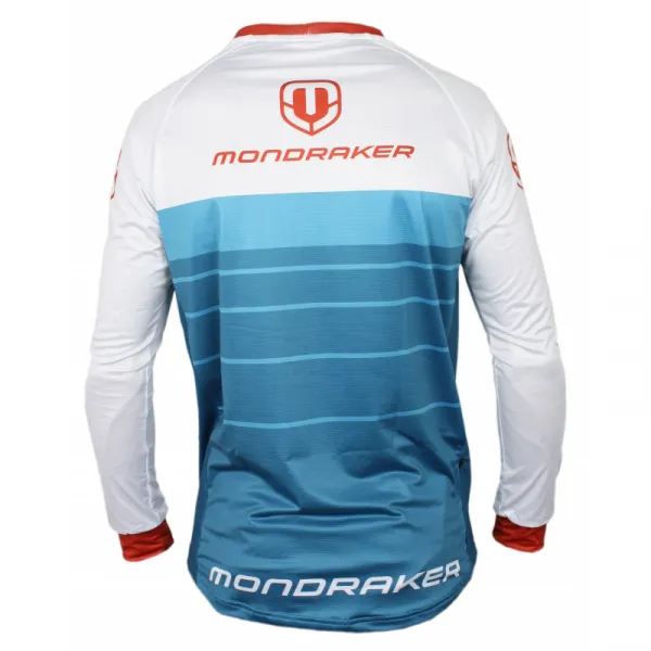 Pánsky cyklistický dres s dlhým rukávom MONDRAKER Enduro Trail Jersey long, petrol white red