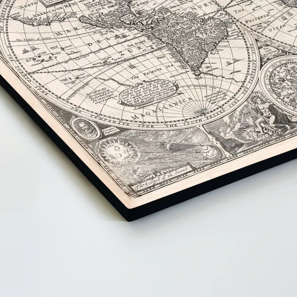 Čiernobiely historický obraz - Mapa sveta