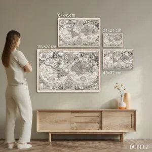 Čiernobiely historický obraz - Mapa sveta