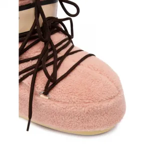 Dámske nízke zimné topánky MOON BOOT MB ICON LOW FLEECE-J001 PINK