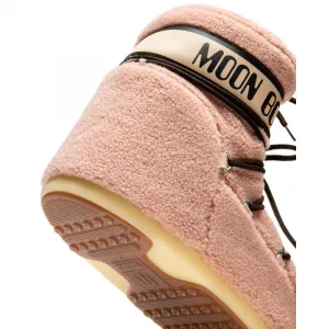Dámske nízke zimné topánky MOON BOOT MB ICON LOW FLEECE-J001 PINK