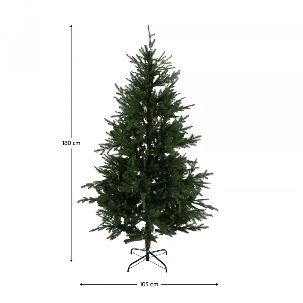 3D vianočný stromček s kovovým stojanom, 180 cm, TRISY