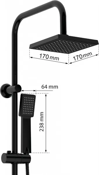 Eisl Eisl - Sprchový set bez batérie EASY ENERGY, čierna DX12004BL DX12004BL