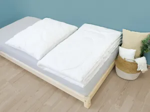 Benlemi Exkluzívny vlnený set: Peřina aj dvojitý vankúš ručne prešité aktívnym striebrom