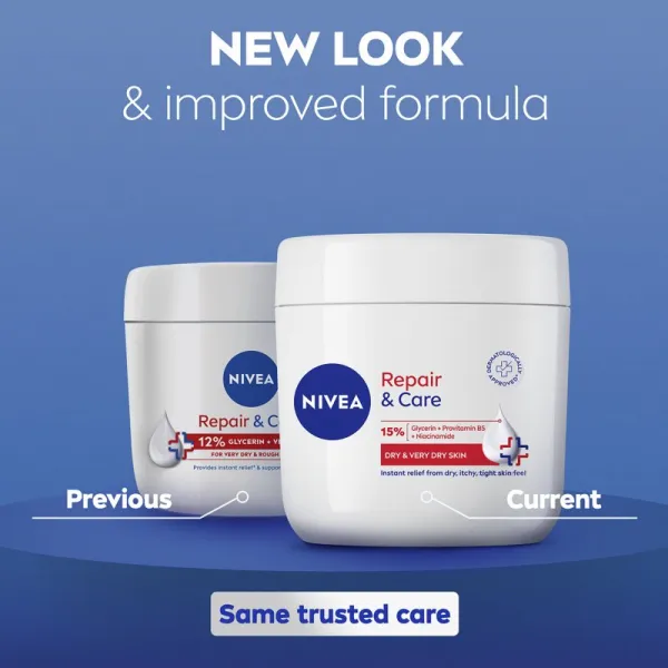 NIVEA Repair & Care výživný regeneračný krém pre suchú pokožku 400 ml
