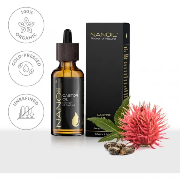 Nanoil Castor Oil ricínový olej na tvár, telo a vlasy 50 ml