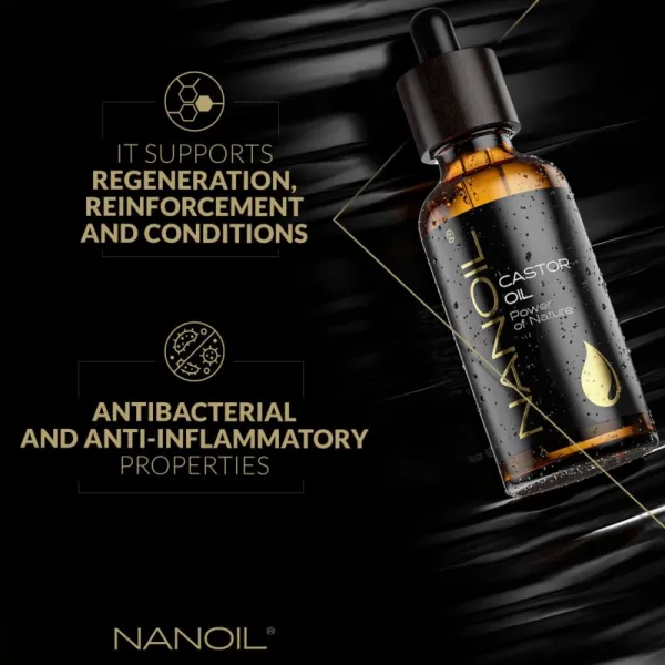 Nanoil Castor Oil ricínový olej na tvár, telo a vlasy 50 ml