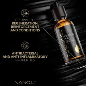 Nanoil Castor Oil ricínový olej na tvár, telo a vlasy 50 ml