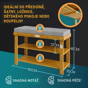 Botník s lavičkou D9679 Dekorhome