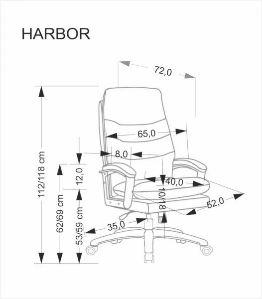 Kancelárske kreslo HARBOR Halmar