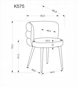 Jedálenská stolička K575 HALMAR