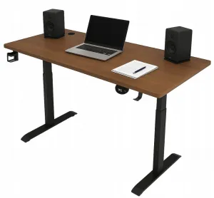 Elektrickývýškovonastaviteľnýstôl72-117cm-orech,čiernaŠírka:60cm|Dĺžka:140cm