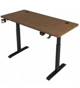 Elektrickývýškovonastaviteľnýstôl72-117cm-orech,čiernaŠírka:60cm|Dĺžka:140cm