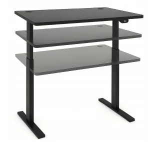 Elektrickývýškovonastaviteľnýstôl72-117cm-orech,čiernaŠírka:60cm|Dĺžka:140cm