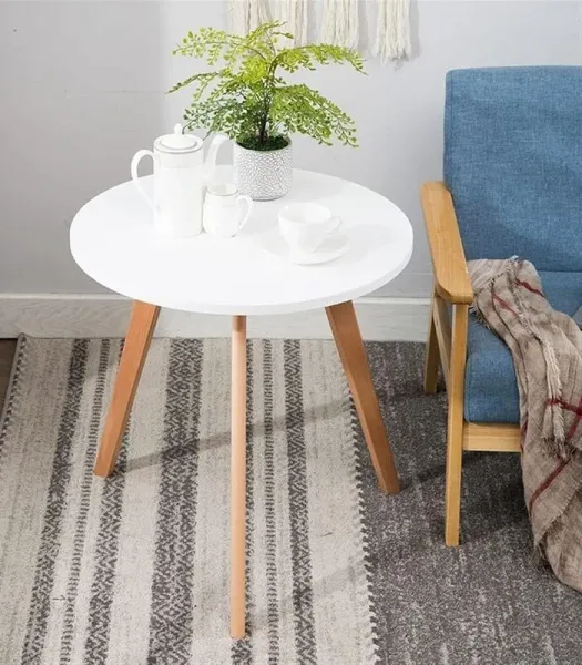 Konferenčný stôl VASAGLE G617 škandinávsky 40 cm v bielej farbe