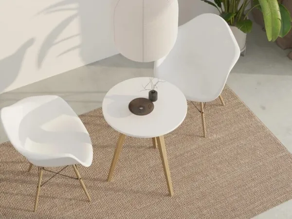 Konferenčný stôl VASAGLE G617 škandinávsky 40 cm v bielej farbe