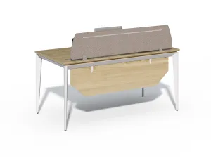 Kancelársky stôl s kontajnerom Houseland Profit Max 01 1608 dub/biely