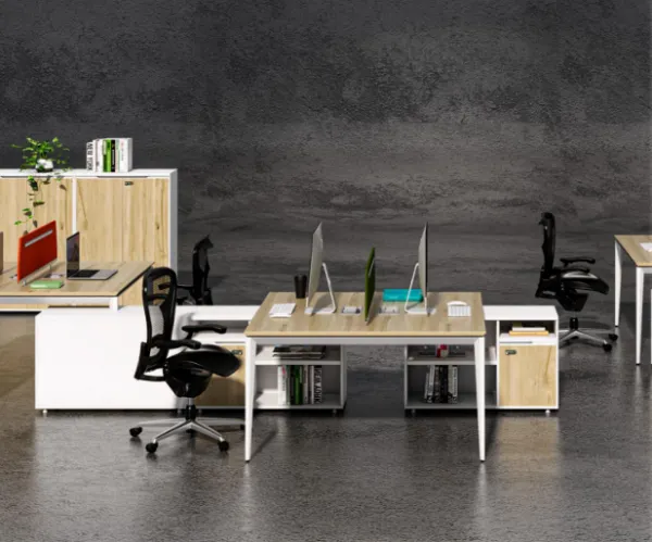 Kancelárska zostava pre 4 osoby Houseland Profit Max 02 3216 dub/biela
