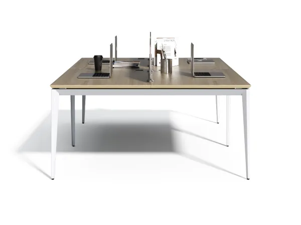 Kancelárska zostava pre 4 osoby Houseland Profit Max 02 3216 dub/biela