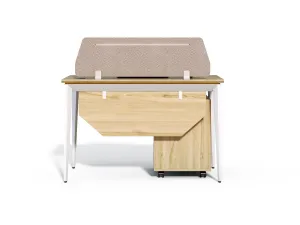 Kancelársky stôl s kontajnerom Houseland Profit Max 01 1206 dub/biely