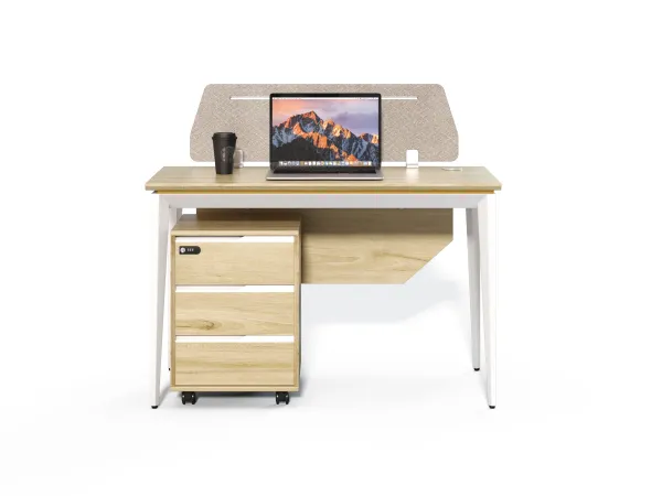 Kancelársky stôl s kontajnerom Houseland Profit Max 01 1206 dub/biely
