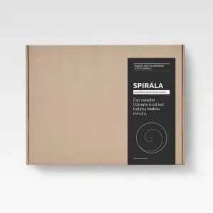 ODLITO ODLIETO Betónové nástenné hodiny Špirála – prírodná – 30 cm – hnedé ručičky