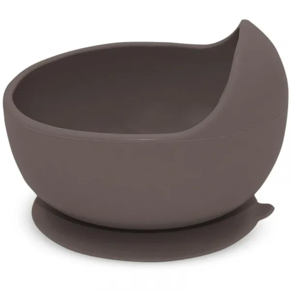 PETITE&MARS Miska silikónová s prísavkou Take&Match Bitter Cocoa 6m+