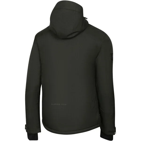 ALPINE PRO KEWER Pánska lyžiarska bunda, khaki, veľkosť