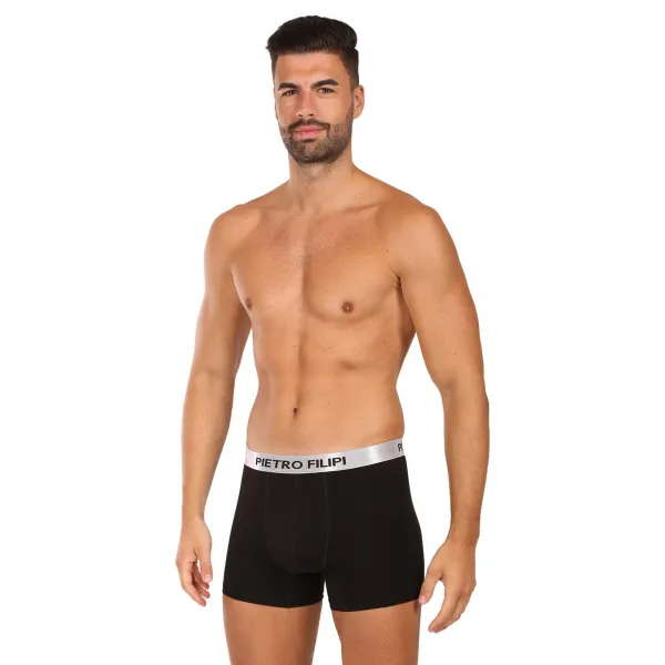 Pánska darčeková sada 2PACK boxerky Metalic a kosmetika Pietro Filipi (4PBK1) M, trenky