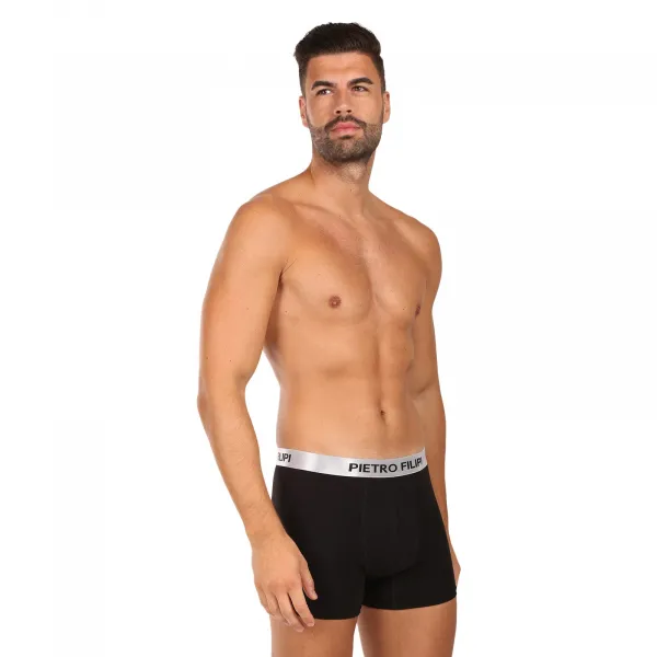 Pánska darčeková sada 2PACK boxerky Metalic a kosmetika Pietro Filipi (4PBK1) M, trenky