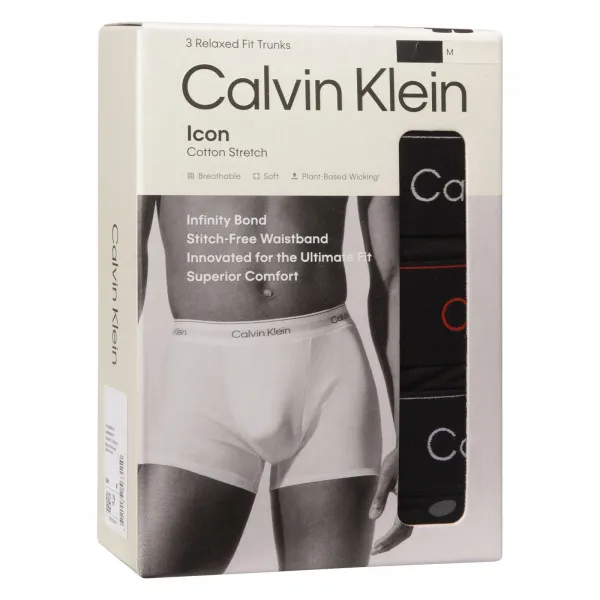 3PACK pánske boxerky Calvin Klein čierné (NB4286-0FL) S, trenky