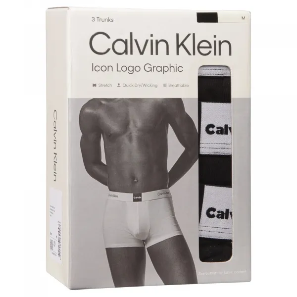3PACK pánske boxerky Calvin Klein čierne (NB4476-UB1) M, trenky